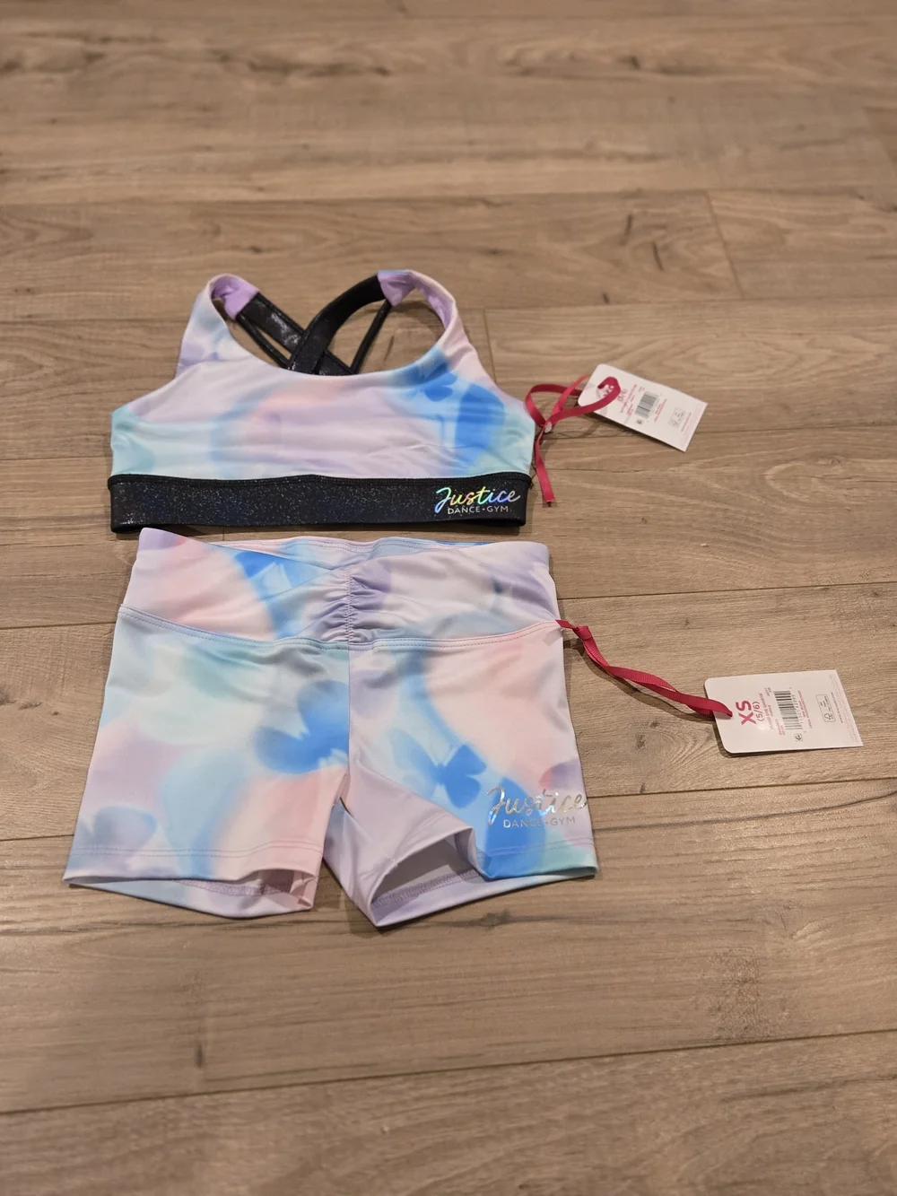 NWT Justice Girls 2-Piece Dance/Gymnastics Outfit Set - Size X-Small (5/6)